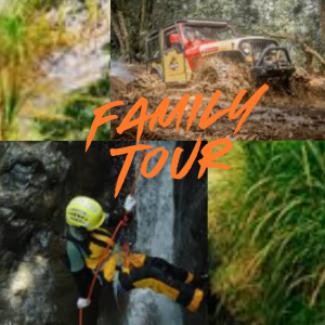 family tour package canyoneering, fun offroad and hotel